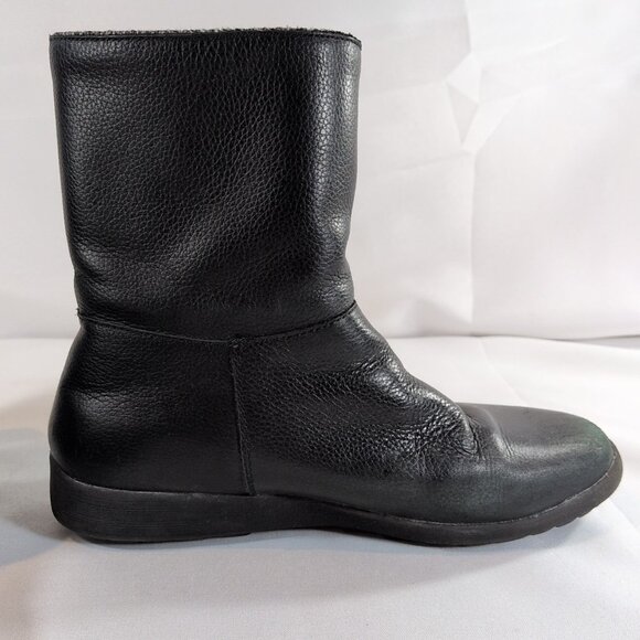 Cougar Vito-L Leather Boots Black Booties  8 Waterproof Side Zip Mid Calf Winter - Picture 13 of 16